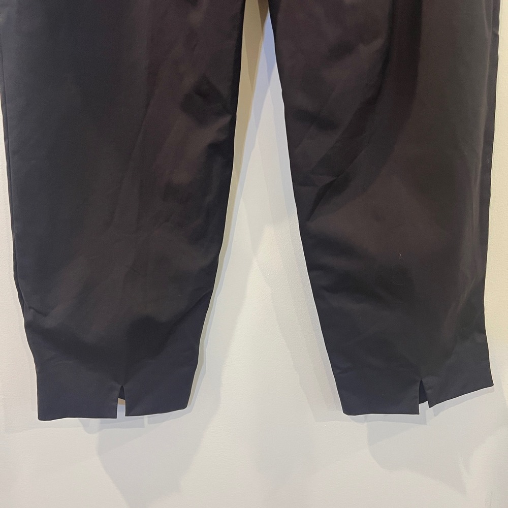 Piazza Sempione Audrey Chocolate Brown Crop Pants Cotton Stretch IT 48 US Sz 12 - Picture 6 of 9